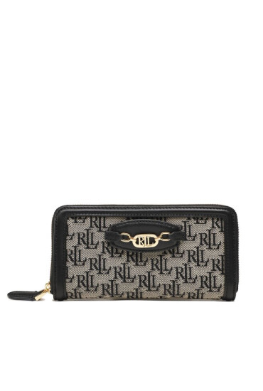 Lauren Ralph Lauren Голям дамски портфейл Ovl Zip Cont 432872649002 Black - Mera.bg