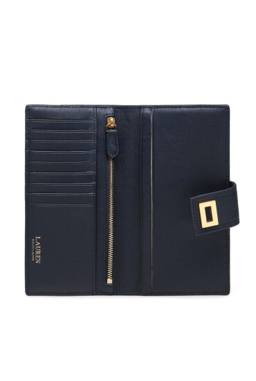 Lauren Ralph Lauren Голям дамски портфейл Resort 432883602005 Navy - Mera.bg