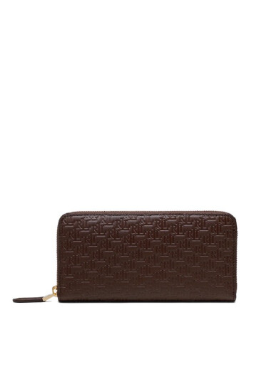 LAUREN RALPH LAUREN Голям дамски портфейл Zip Cont Wlt 432883655002 Кафяв - Mera.bg