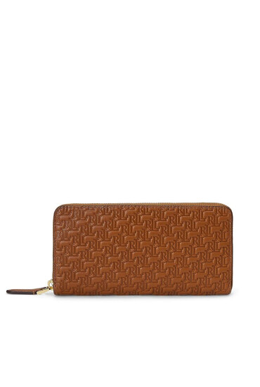 Lauren Ralph Lauren Голям дамски портфейл Zip Cont Wlt 432883655007 Lauren Tan - Mera.bg