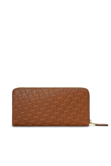 Lauren Ralph Lauren Голям дамски портфейл Zip Cont Wlt 432883655007 Lauren Tan - Mera.bg