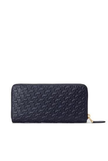 Lauren Ralph Lauren Голям дамски портфейл Zip Cont Wlt 432883655008 French Navy - Mera.bg