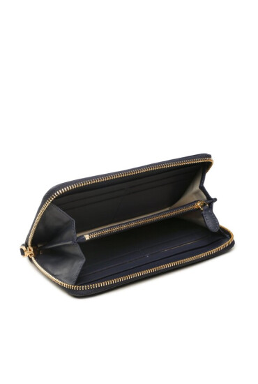Lauren Ralph Lauren Голям дамски портфейл Zip Cont Wlt 432891177001 French Navy/White Stripe - Mera.bg