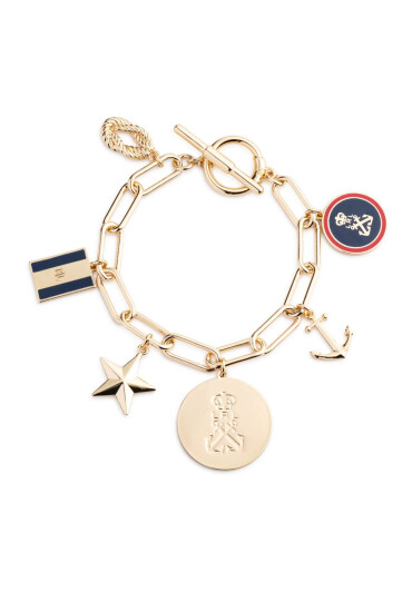 LAUREN RALPH LAUREN Гривна Br 7.25In Nautical Charm Flex 14B00464 Златист - Mera.bg