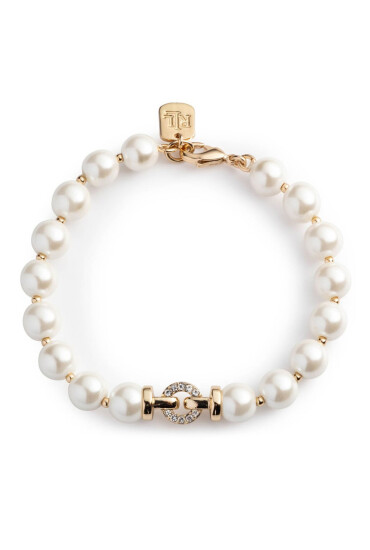 LAUREN RALPH LAUREN Гривна Br 7.25In Pearl Flex 14B00465 Бял - Mera.bg