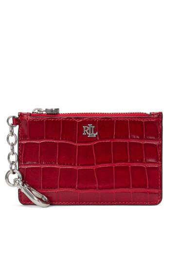 LAUREN RALPH LAUREN Калъф за кредитни карти 432951705001 Червен - Mera.bg