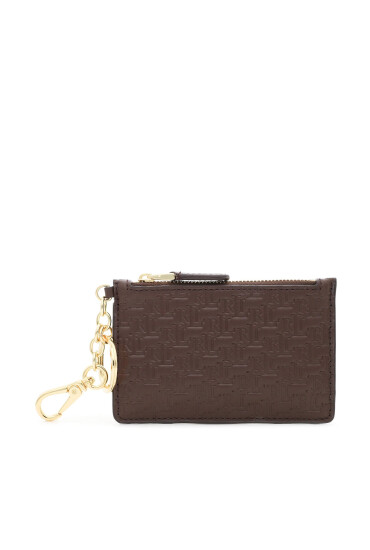 Lauren Ralph Lauren Калъф за кредитни карти Zip Card 432883643002 Brown - Mera.bg