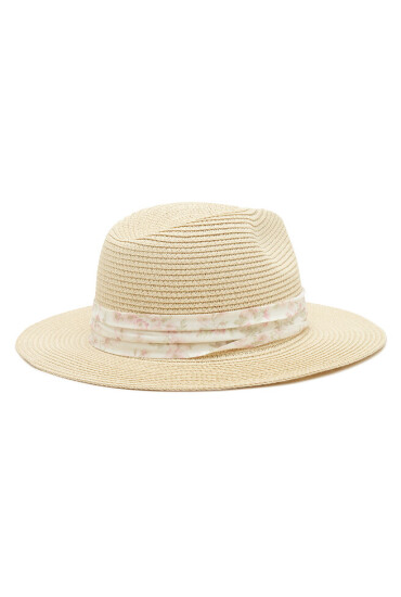 Lauren Ralph Lauren Капела Cnv Lthr Hat 454914467001 Natural/Pink Flowers - Mera.bg