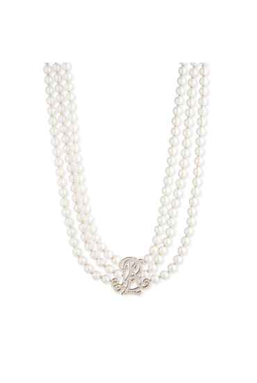 LAUREN RALPH LAUREN Колие Nk 17In Multirow Logo Collar 14N00558 Бял - Mera.bg