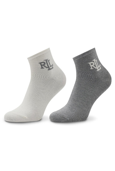 Lauren Ralph Lauren Комплект 2 чифта дълги чорапи дамски 454897521003 Greyh - Mera.bg