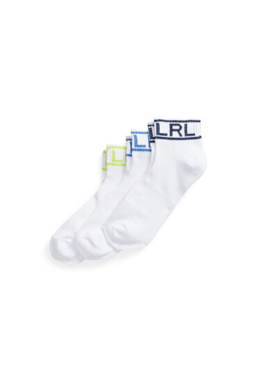 Lauren Ralph Lauren Комплект 3 чифта къси чорапи дамски Qrtr Tp 3 Pk 454903932001 White - Mera.bg