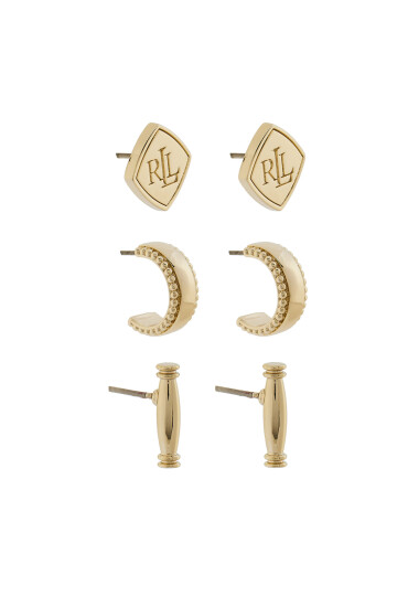 LAUREN RALPH LAUREN Комплект 3 чифта обеци 14G00849 Златист - Mera.bg