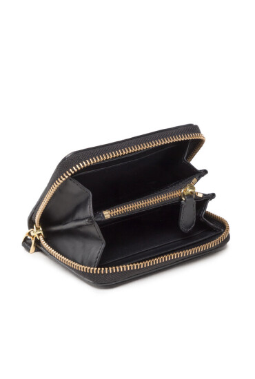 Lauren Ralph Lauren Малък дамски портфейл Ovl Sm Zip 432872650002 Black/Black - Mera.bg