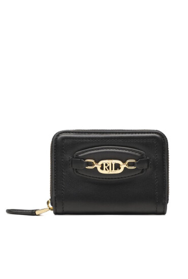 Lauren Ralph Lauren Малък дамски портфейл Ovl Sm Zip 432871780002 Black - Mera.bg
