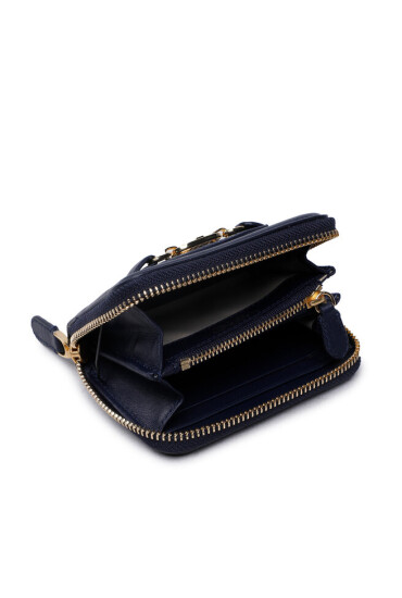 Lauren Ralph Lauren Малък дамски портфейл Ovl Sm Zip 432871780007 French Navy - Mera.bg