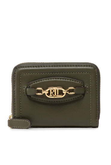 Lauren Ralph Lauren Малък дамски портфейл Ovl Smp Zip 432871780004 Classic Olive - Mera.bg