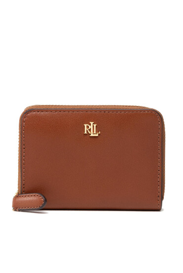 LAUREN RALPH LAUREN Малък дамски портфейл Sm Zip Wllet 432876729004 Кафяв - Mera.bg