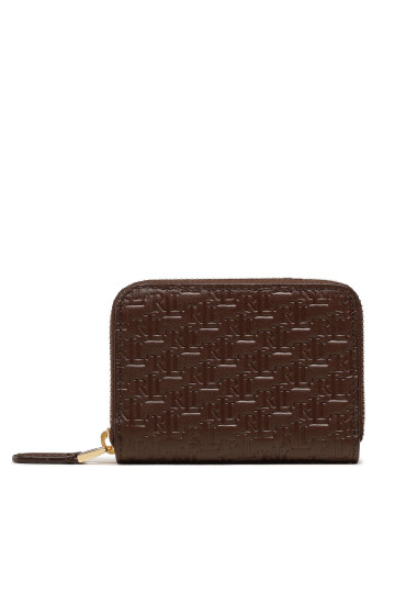 LAUREN RALPH LAUREN Малък дамски портфейл Sm Zip Wllet 432883664002 Кафяв - Mera.bg