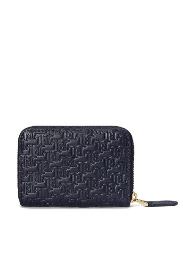 LAUREN RALPH LAUREN Малък дамски портфейл Sm Zip Wllet 432883664008 Тъмносин - Mera.bg