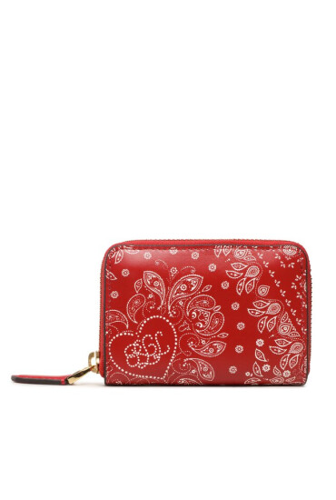 Lauren Ralph Lauren Малък дамски портфейл Sm Zip Wllet 432891183001 Red Bandana Print/Rl2000 Red - Mera.bg