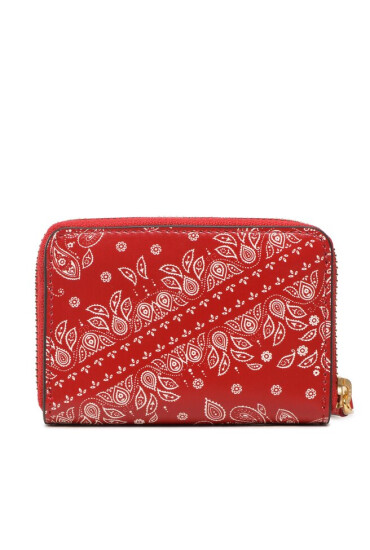 Lauren Ralph Lauren Малък дамски портфейл Sm Zip Wllet 432891183001 Red Bandana Print/Rl2000 Red - Mera.bg