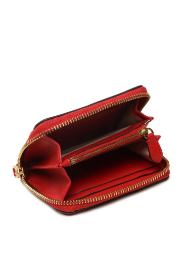 Lauren Ralph Lauren Малък дамски портфейл Sm Zip Wllet 432891183001 Red Bandana Print/Rl2000 Red - Mera.bg
