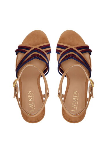 Lauren Ralph Lauren Сандали 802912329003 Camel/Vntg Brngdy/Frnch Nvy - Mera.bg