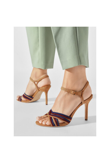 Lauren Ralph Lauren Сандали 802912329003 Camel/Vntg Brngdy/Frnch Nvy - Mera.bg