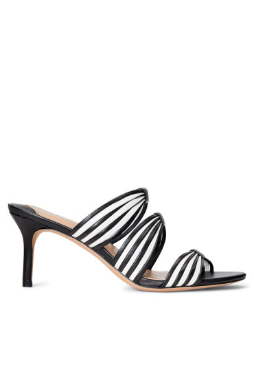 Lauren Ralph Lauren Сандали Lorraine 802904278001 Black/Snow White - Mera.bg