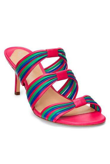 Lauren Ralph Lauren Сандали Lorraine 802904278002 Blue Strn/Palm Leaf/Sport Pink - Mera.bg