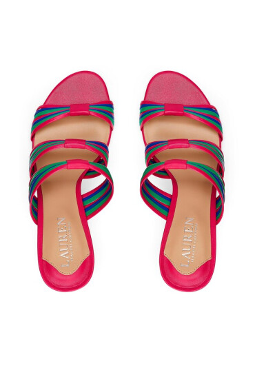 Lauren Ralph Lauren Сандали Lorraine 802904278002 Blue Strn/Palm Leaf/Sport Pink - Mera.bg
