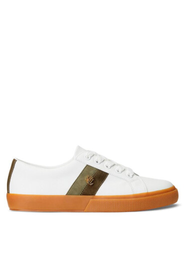 Lauren Ralph Lauren Сникърси 802912650003 Snw Wht/Btnc Green/Olive Frn - Mera.bg