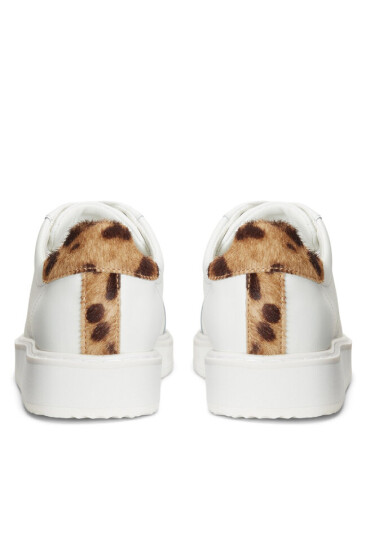 Lauren Ralph Lauren Сникърси 802918367001 Snow White/Chestnut Brown - Mera.bg