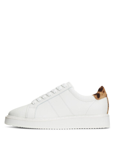 Lauren Ralph Lauren Сникърси 802918367001 Snow White/Chestnut Brown - Mera.bg