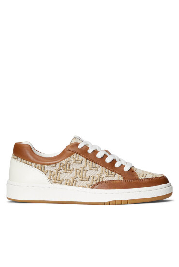 Lauren Ralph Lauren Сникърси Hailey 802904466001 Khaki/Deep Saddle Tan/Vanilla - Mera.bg