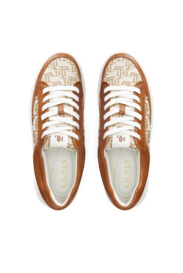Lauren Ralph Lauren Сникърси Hailey 802904466001 Khaki/Deep Saddle Tan/Vanilla - Mera.bg