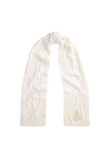 LAUREN RALPH LAUREN Зимен шал 454P04467001 Екрю - Mera.bg