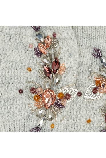 LaVashka Дамски ръкавици Wild Rose Light Grey - Mera.bg