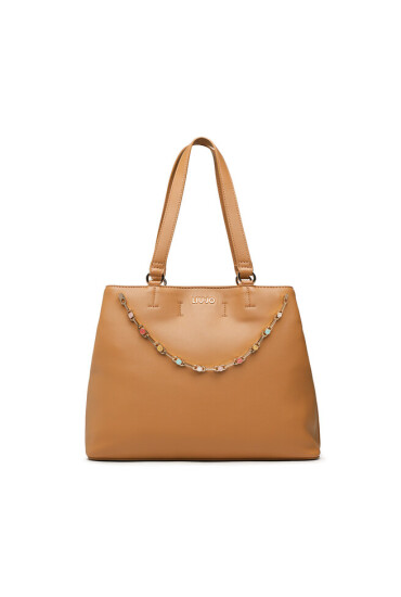 Liu Jo Дамска чанта Ecs M Satchel AA3038 E0503 Cuoio Chiaro 61336 - Mera.bg