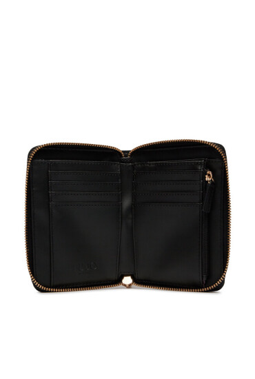 Liu Jo Голям дамски портфейл Ecs M Zip Around AA4286 E0087 Черен - Mera.bg