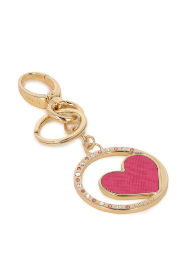 Liu Jo Ключодържател Heart Key Ring AF3366 A0001 Gold/Fuxia S1G15 - Mera.bg