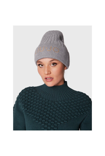 Liu Jo Шапка Logo Borchie 3F2102 M0300 Сив - Mera.bg