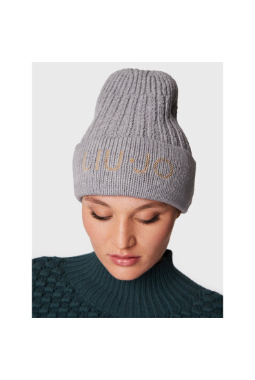 Liu Jo Шапка Logo Borchie 3F2102 M0300 Сив - Mera.bg