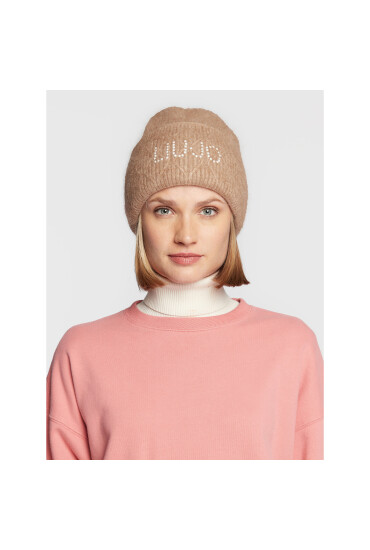 Liu Jo Шапка Logo Perle 2F2019 M0300 Cappuccino 61310 - Mera.bg