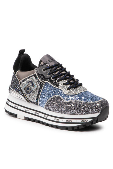 Liu Jo Сникърси Maxi Wonder Glitter 24 BF2103 TX007 Blue 09361 - Mera.bg