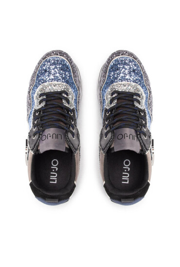 Liu Jo Сникърси Maxi Wonder Glitter 24 BF2103 TX007 Blue 09361 - Mera.bg