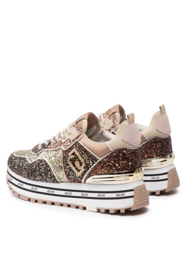 Liu Jo Сникърси Maxi Wonder Glitter 24 BF2103 TX007 Light Gold 04178 - Mera.bg
