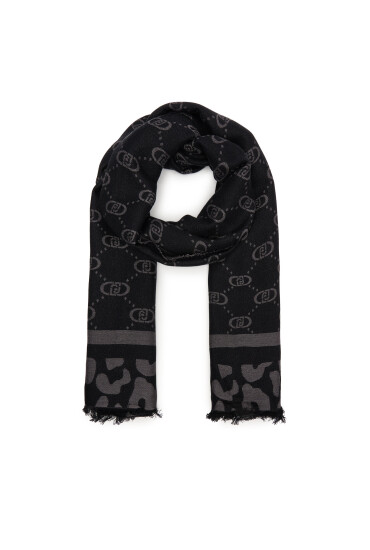 Liu Jo Зимен шал Stola Jacquard Mon 2F5040 T0300 Черен - Mera.bg