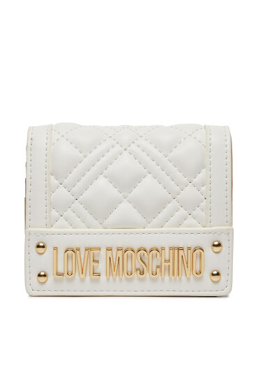 LOVE MOSCHINO Голям дамски портфейл JC5601PP0ILA0100 Бял - Mera.bg