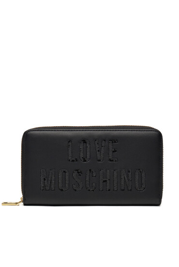 LOVE MOSCHINO Голям дамски портфейл JC5634PP0IKK0000 Черен - Mera.bg